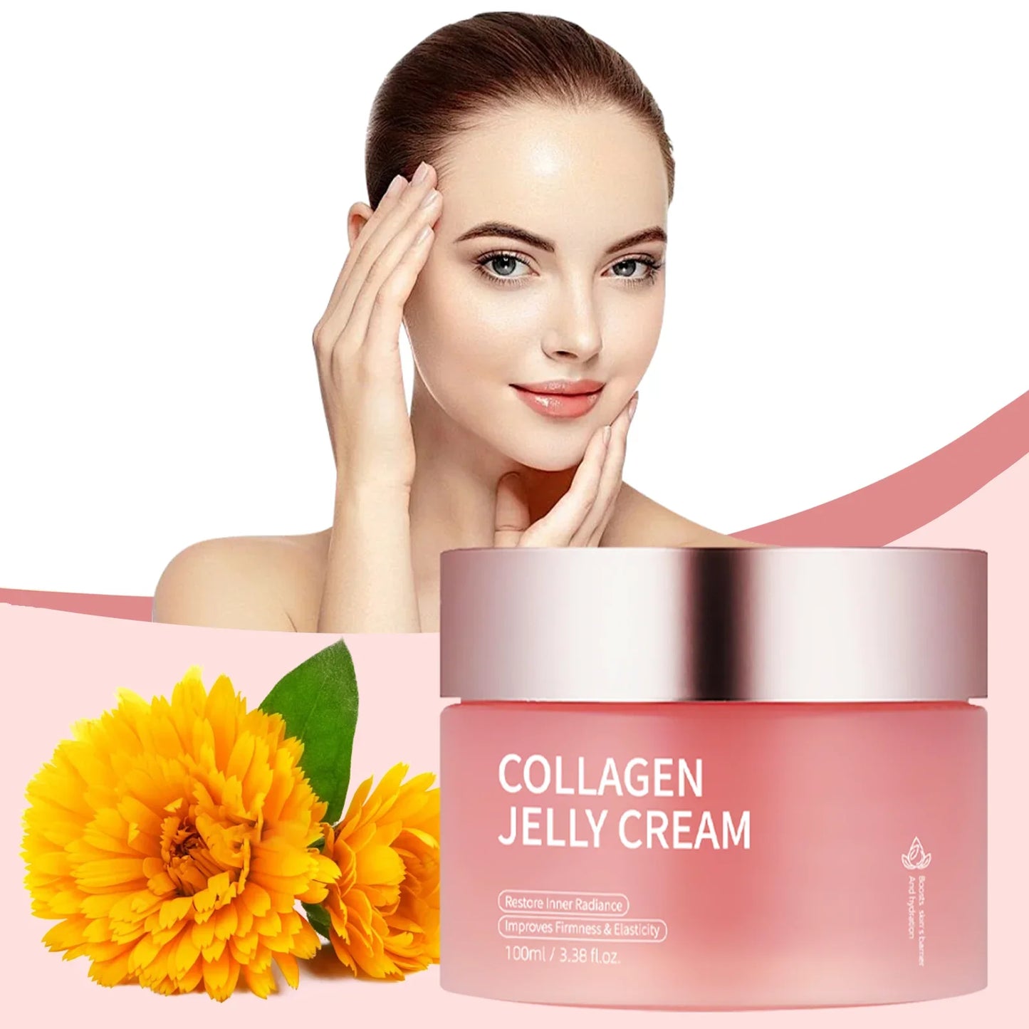 Collagen Jelly Cream Niacinamide Tightening Soothing Anti-Aging Firmness Hydration Nourishes Moisturizes Facial Skin Care Face