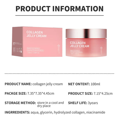 Collagen Jelly Cream Niacinamide Tightening Soothing Anti-Aging Firmness Hydration Nourishes Moisturizes Facial Skin Care Face