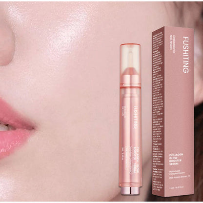 Collagen Glow Booster Milk Protein Extract Serum,Niacinamide Facial Radiance Hydrating Firming Essence,Korean Glass Skin Care