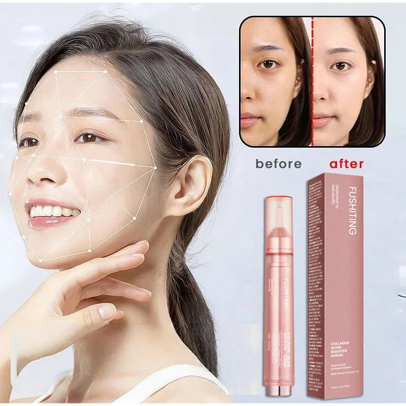 Collagen Glow Booster Milk Protein Extract Serum,Niacinamide Facial Radiance Hydrating Firming Essence,Korean Glass Skin Care