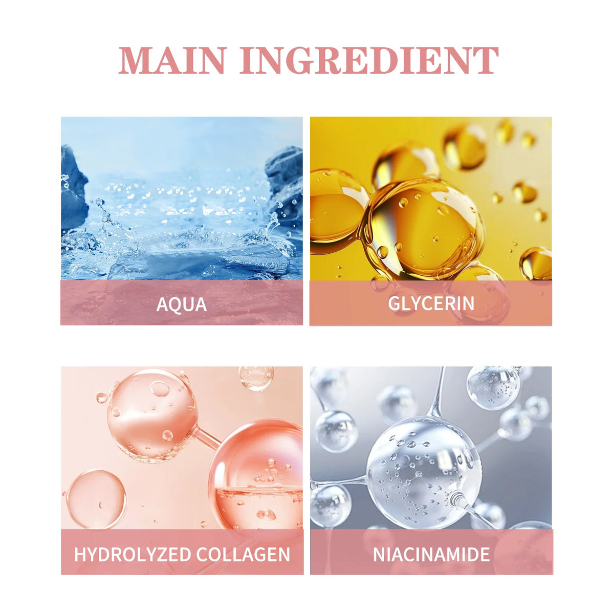 Collagen Jelly Cream Niacinamide Tightening Soothing Anti-Aging Firmness Hydration Nourishes Moisturizes Facial Skin Care Face
