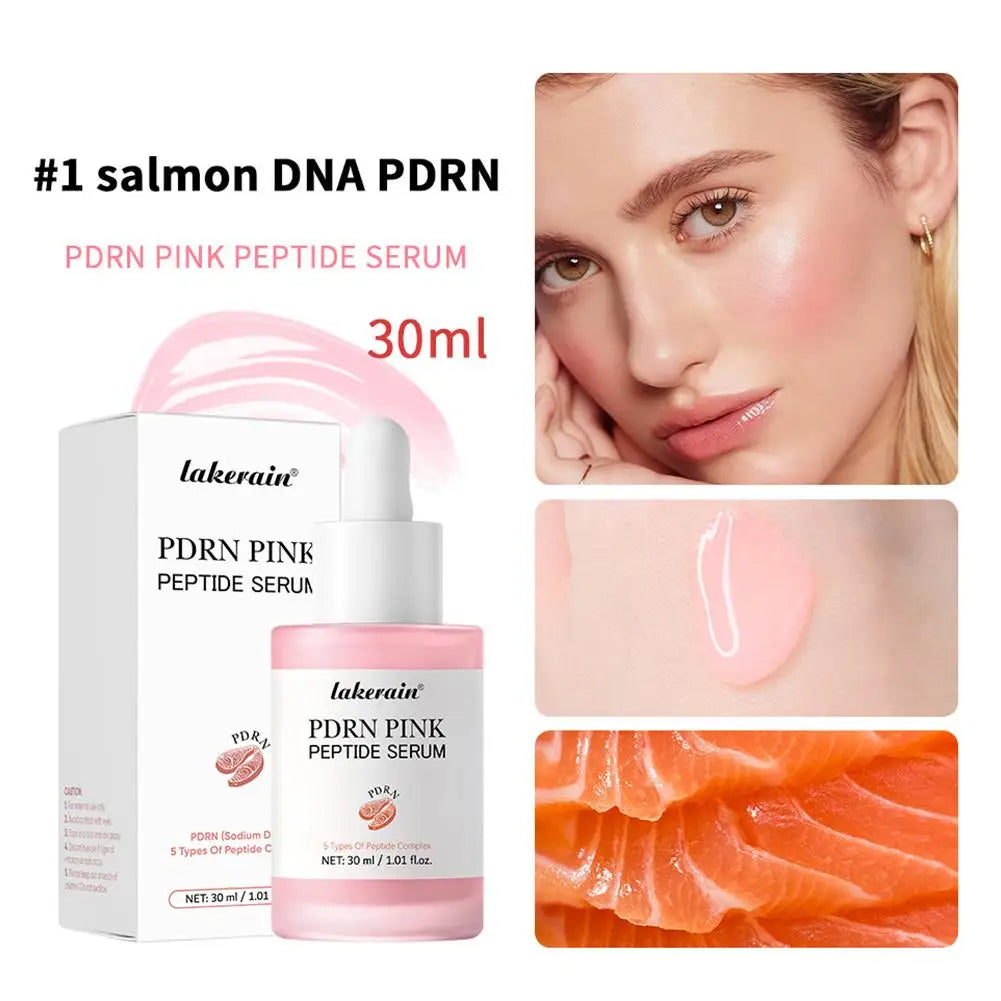 PDRN Pink Peptide Serum, Pink Glow Serum, Peptide Niacinamide Hydrating Moisturizing Firming, Uneven Skin Tone, Korean Skin Care
