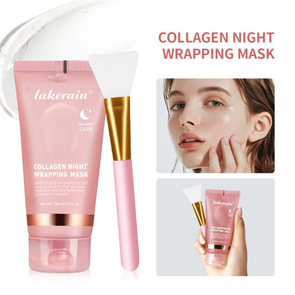 5pcs Hydrating Firming Moisturizing SkinCare Set Collagen Jelly Cream Peel-Off Facial Mask Salmon Collagen Toner Skincars Kit