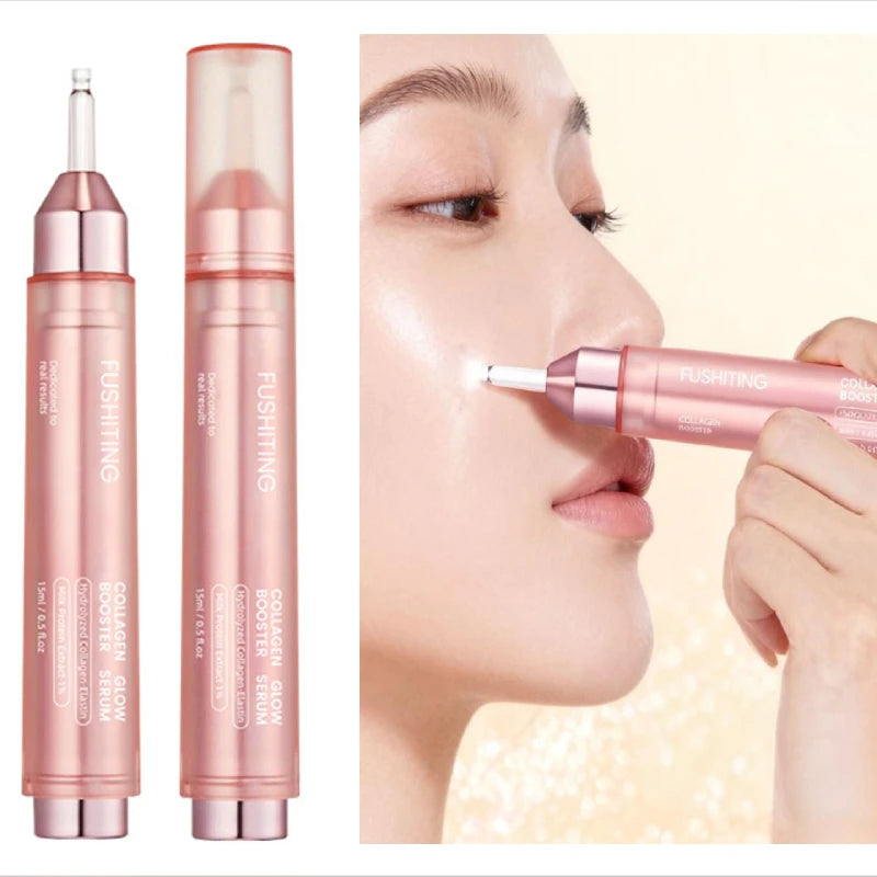 Collagen Glow Booster Milk Protein Extract Serum,Niacinamide Facial Radiance Hydrating Firming Essence,Korean Glass Skin Care