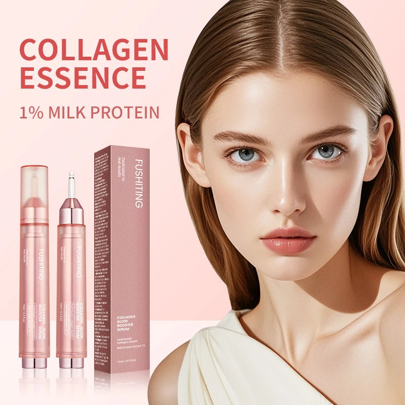 Collagen Glow Booster Milk Protein Extract Serum,Niacinamide Facial Radiance Hydrating Firming Essence,Korean Glass Skin Care