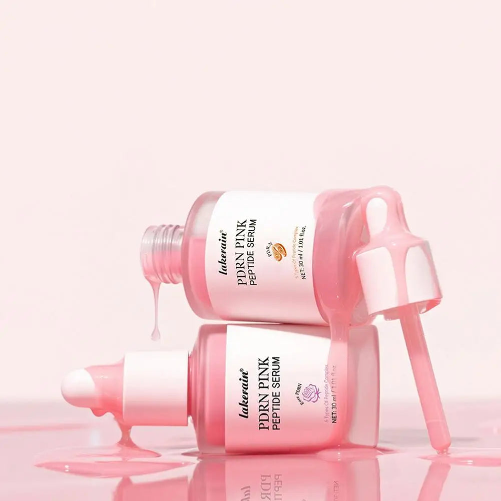 PDRN Pink Peptide Serum, Pink Glow Serum, Peptide Niacinamide Hydrating Moisturizing Firming, Uneven Skin Tone, Korean Skin Care